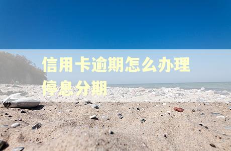 信用卡逾期怎么办理停息分期