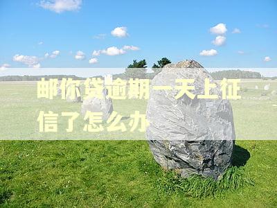 邮你贷逾期一天上征信了怎么办