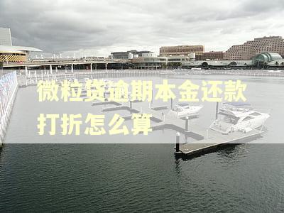 微粒贷逾期本金还款打折怎么算 微粒贷逾期本金还款打折怎么算