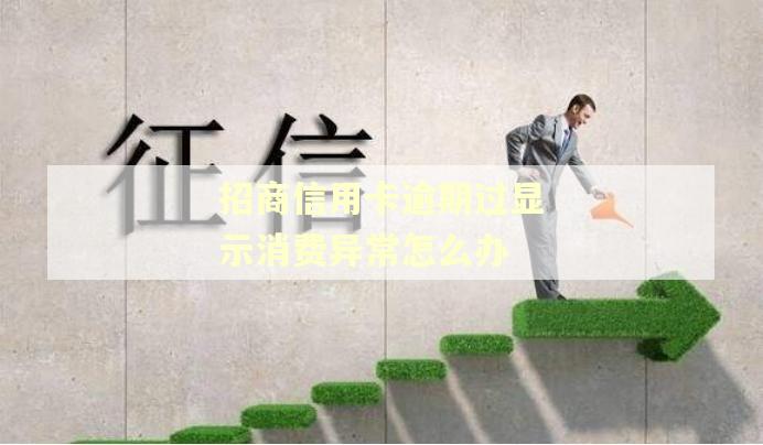 招商信用卡逾期过显示消费异常怎么办 招商信用卡逾期过显示消费异常怎么办