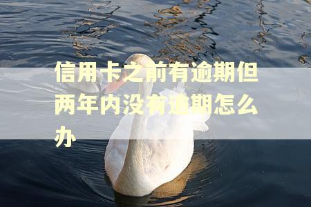 信用卡之前有逾期但两年内没有逾期怎么办