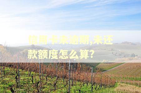 信用卡未逾期,未还款额度怎么算?