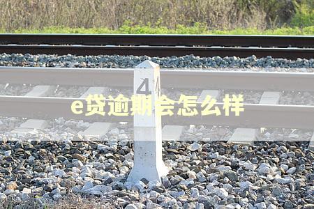 e贷逾期会怎么样