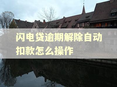 闪电贷逾期解除自动扣款怎么操作