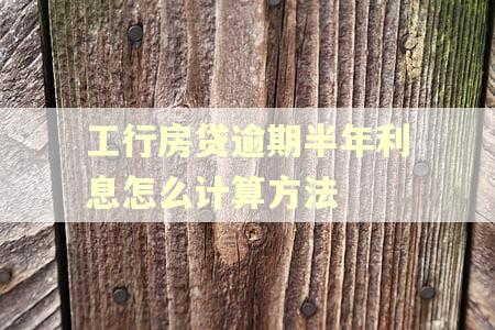 工行房贷逾期半年利息怎么计算方法