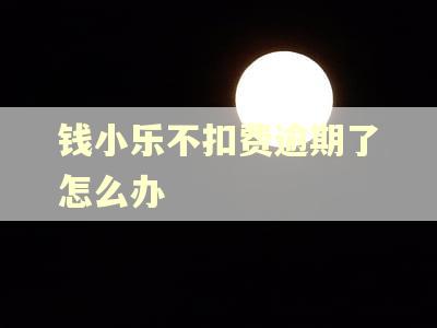 钱小乐不扣费逾期了怎么办