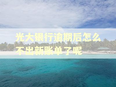 光大银行逾期后怎么不出新账单了呢