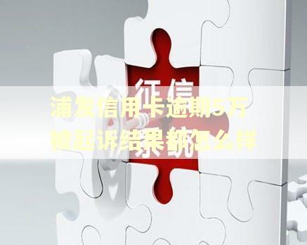 浦发信用卡逾期5万被起诉结果都怎么样