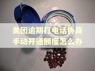 美团逾期打电话协商手动开通额度怎么办