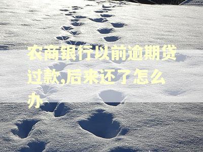 农商银行以前逾期贷过款,后来还了怎么办