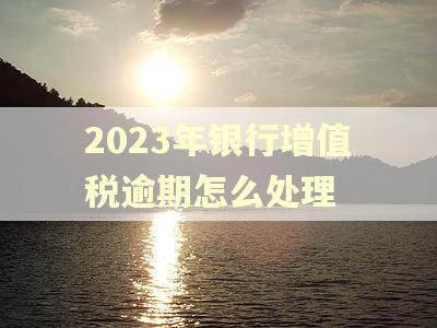 2023年银行增值税逾期怎么处理