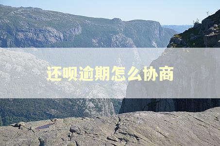 还呗逾期怎么协商