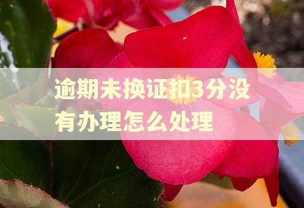 逾期未换证扣3分没有办理怎么处理