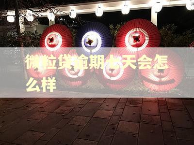 微粒贷逾期七天会怎么样