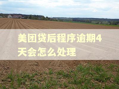 美团贷后程序逾期4天会怎么处理 美团贷后程序逾期4天会怎么处理