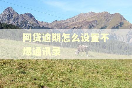 网贷逾期怎么设置不爆通讯录