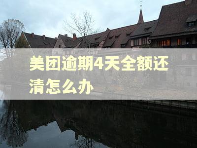 美团逾期4天全额还清怎么办