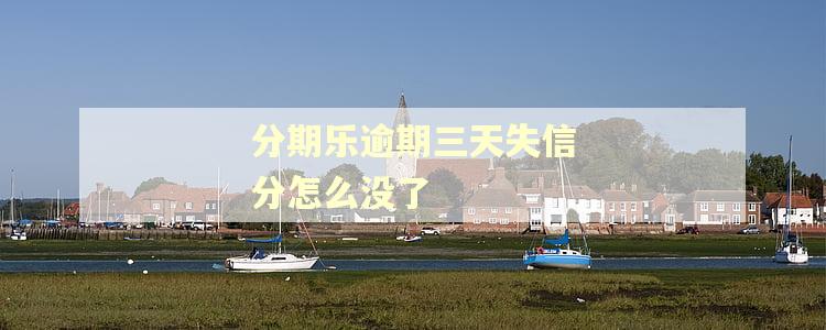 分期乐逾期三天失信分怎么没了