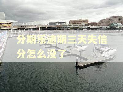 分期乐逾期三天失信分怎么没了