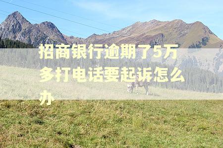 招商银行逾期了5万多打电话要起诉怎么办