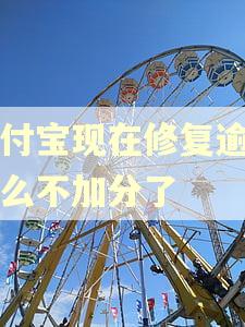 支付宝现在修复逾期怎么不加分了