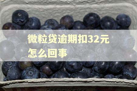 微粒贷逾期扣32元怎么回事