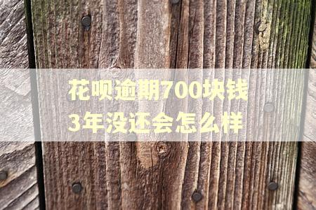 花呗逾期700块钱3年没还会怎么样
