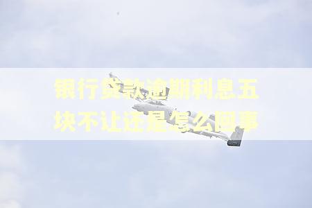 银行贷款逾期利息五块不让还是怎么回事 银行贷款逾期利息五块不让还是怎么回事