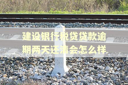 建设银行税贷贷款逾期两天还清会怎么样 建设银行税贷贷款逾期两天还清会怎么样