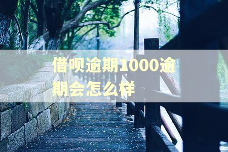 借呗逾期1000逾期会怎么样