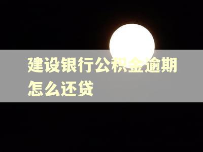 建设银行公积金逾期怎么还贷