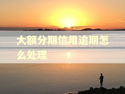 大额分期信用逾期怎么处理