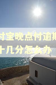 支付宝晚点付逾期扣了十几分怎么办