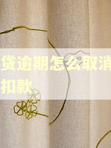 网贷逾期怎么取消自动扣款 网贷逾期怎么取消自动扣款