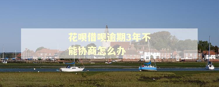 花呗借呗逾期3年不能协商怎么办