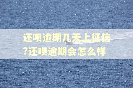 还呗逾期几天上征信?还呗逾期会怎么样 还呗逾期几天上征信?还呗逾期会怎么样