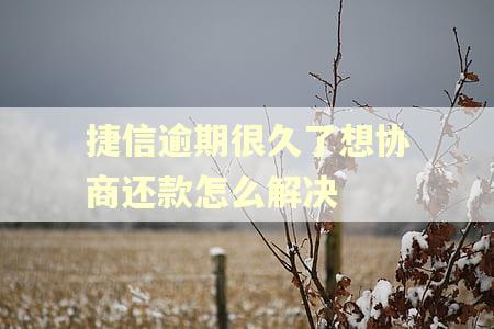 捷信逾期很久了想协商还款怎么解决