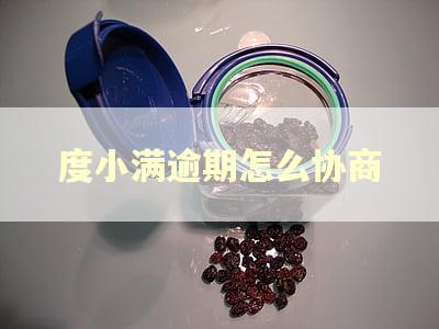 度小满逾期怎么协商 度小满逾期怎么协商