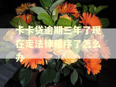 卡卡贷逾期三年了现在走法律程序了怎么办