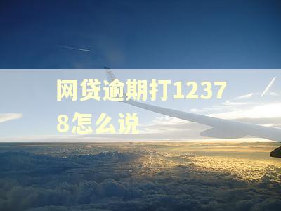 网贷逾期打12378怎么说