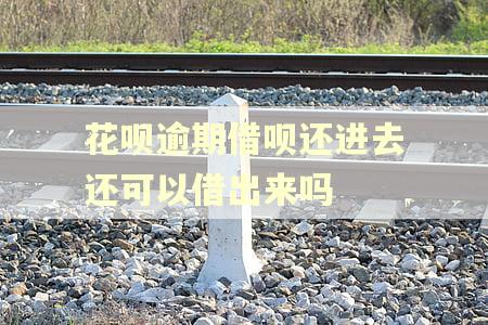 花呗逾期借呗还进去还可以借出来吗 花呗逾期借呗还进去还可以借出来吗