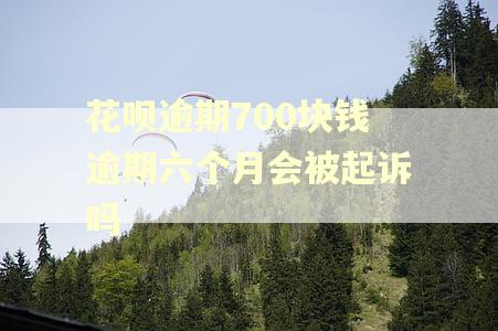 花呗逾期700块钱逾期六个月会被起诉吗