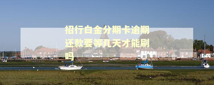 招行白金分期卡逾期还款要等几天才能刷吗