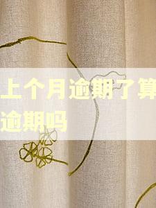 我上个月逾期了算历史逾期吗
