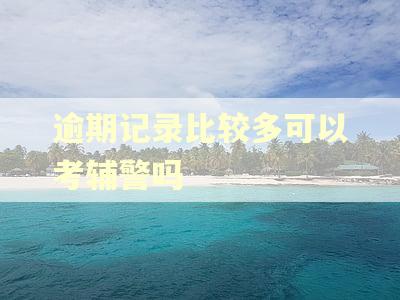 逾期记录比较多可以考辅警吗