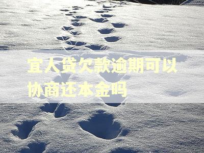宜人贷欠款逾期可以协商还本金吗 宜人贷欠款逾期可以协商还本金吗
