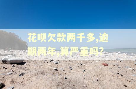 花呗欠款两千多,逾期两年,算严重吗?