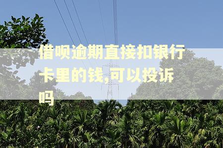 借呗逾期直接扣银行卡里的钱,可以投诉吗