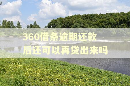 360借条逾期还款后还可以再贷出来吗