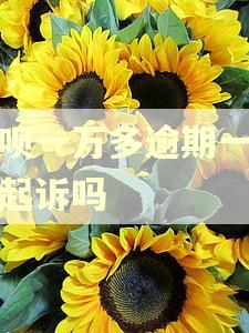 借呗一万多逾期一年会起诉吗